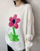 White Floral Knit #241242